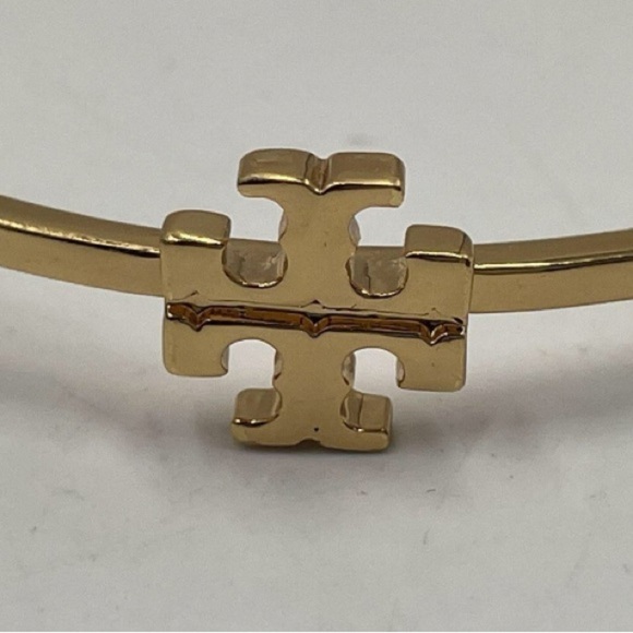 Tory Burch Gold Logo Bangle Bracelet​​ - Picture 2 of 4